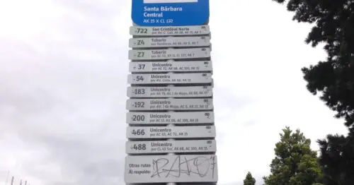 PARADERO SITP BARRIO SANTA BARBARA CENTRAL  018A01